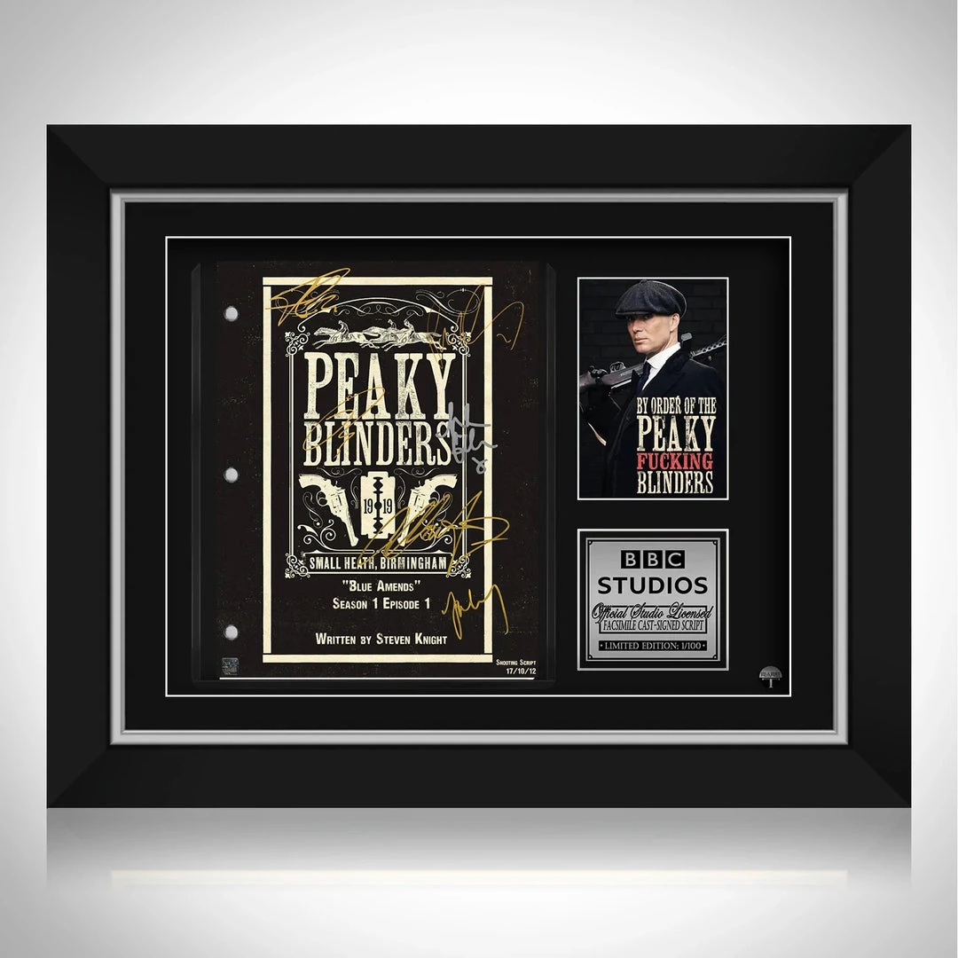 RARE-T Peaky Blinders Script Limited Signature Edition Studio Licensed Custom Frame 14 RARE-T Peaky Blinders Script Limited Signature Edition Studio Licensed Custom Frame