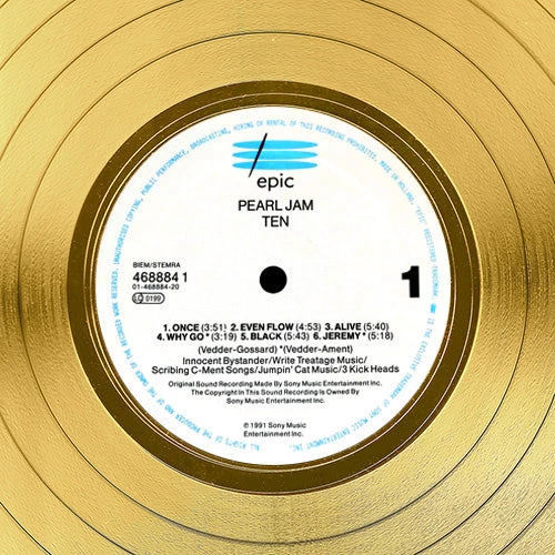 RARE-T Pearl Jam Ten Gold LP Limited Signature Edition Studio Licensed Custom Frame 4 RARE-T Pearl Jam Ten Gold LP Limited Signature Edition Studio Licensed Custom Frame