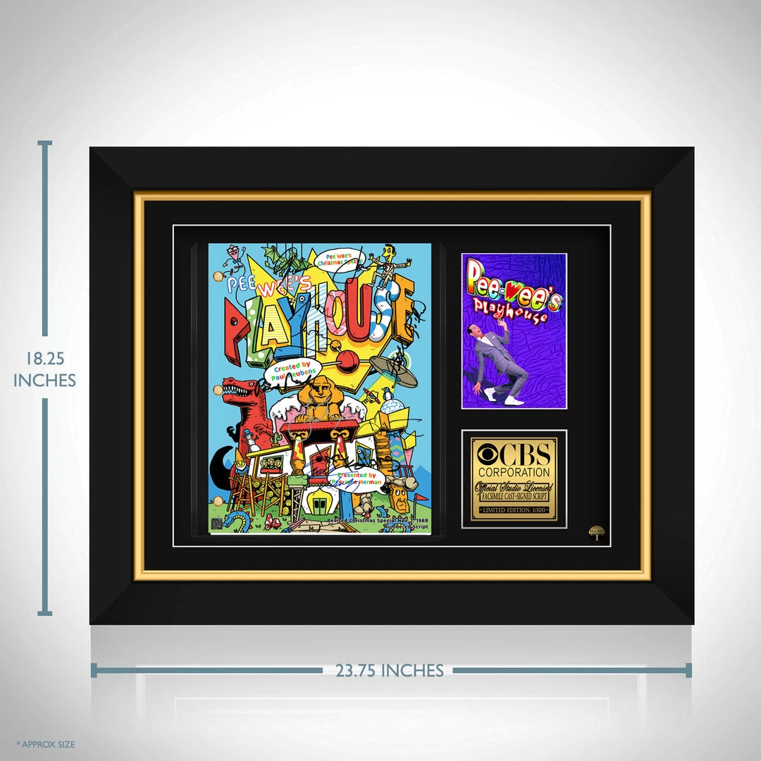 RARE-T Pee Wee's Playhouse Script Limited Signature Edition Studio Licensed Custom Frame Limited Edition Frames 3 RARE-T Pee Wee's Playhouse Script Limited Signature Edition Studio Licensed Custom Frame Limited Edition Frames