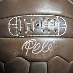 APW Pelé- 'Brasil' Hand-Signed Vintage 1966 Genuine Leather Soccer Ball By Pelé Custom Museum Display