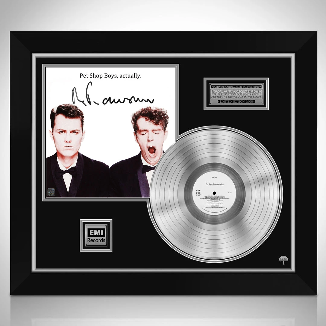 G.R.O. Pet Shop Boys - Actually Platinum LP Limited Signature Edition Studio Licensed Custom Frame Limited Edition Frames 1 G.R.O. Pet Shop Boys - Actually Platinum LP Limited Signature Edition Studio Licensed Custom Frame Limited Edition Frames
