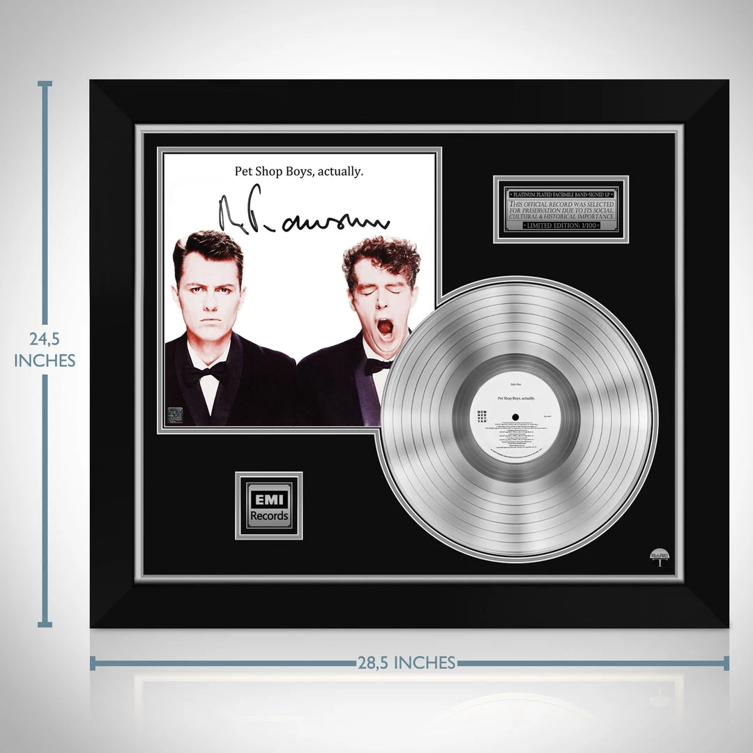 G.R.O. Pet Shop Boys - Actually Platinum LP Limited Signature Edition Studio Licensed Custom Frame Limited Edition Frames 2 G.R.O. Pet Shop Boys - Actually Platinum LP Limited Signature Edition Studio Licensed Custom Frame Limited Edition Frames