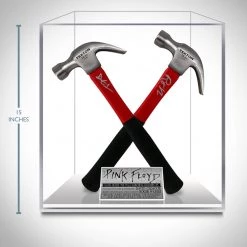 APW Signed Memorabilia Pink Floyd - Hand-Signed The Wall Hammers By Roger Waters & David Gilmour Custom Museum Display