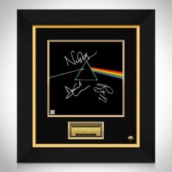 RARE-T Pink Floyd Dark Side Of The Moon LP Cover Limited Signature Edition Studio Licensed Custom Frame