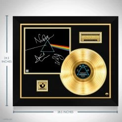 RARE-T Pink Floyd Dark Side Of The Moon Gold LP Limited Signature Edition Studio Licensed Custom Frame Limited Edition Frames
