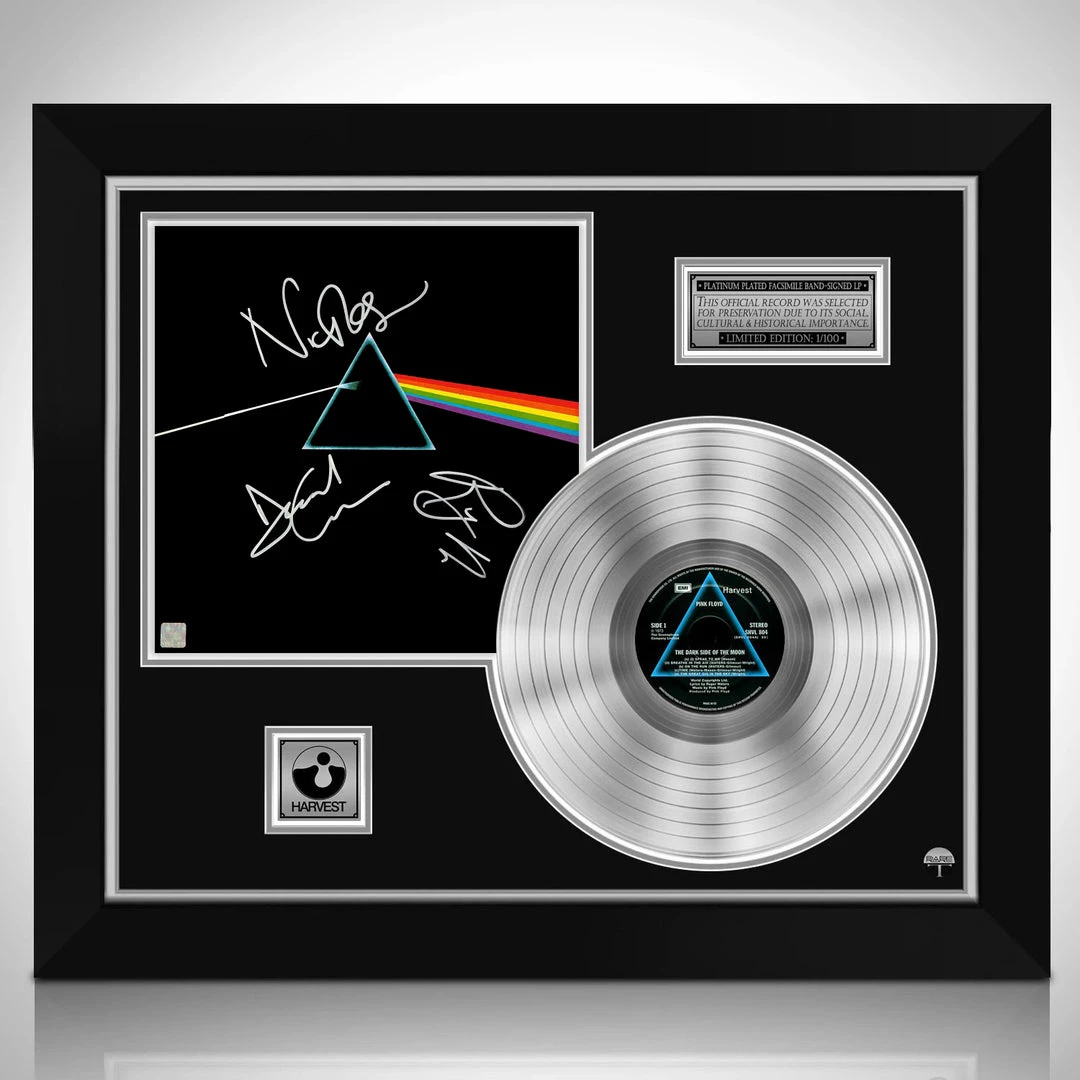 RARE-T Limited Edition Frames Pink Floyd Dark Side Of The Moon Platinum LP Limited Signature Edition Studio Licensed Custom Frame 1 RARE-T Limited Edition Frames Pink Floyd Dark Side Of The Moon Platinum LP Limited Signature Edition Studio Licensed Custom Frame