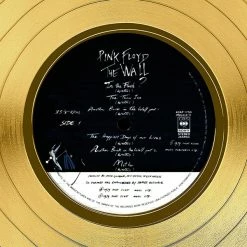 RARE-T Pink Floyd The Wall Gold LP Limited Signature Edition Studio Licensed Custom Frame