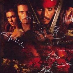RARE-T Limited Edition Frames Pirates Of The Caribbean The Curse Of The Black Pearl Script Limited Signature Edition Custom Frame