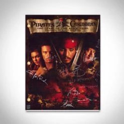 RARE-T Limited Edition Frames Pirates Of The Caribbean The Curse Of The Black Pearl Script Limited Signature Edition Custom Frame