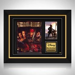 RARE-T Limited Edition Frames Pirates Of The Caribbean The Curse Of The Black Pearl Script Limited Signature Edition Custom Frame