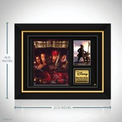 RARE-T Limited Edition Frames Pirates Of The Caribbean The Curse Of The Black Pearl Script Limited Signature Edition Custom Frame