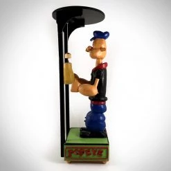 RARE-T Vintage Popeye - Large Mechanical Boxing Motion/Handcrafted Wood Folk Art