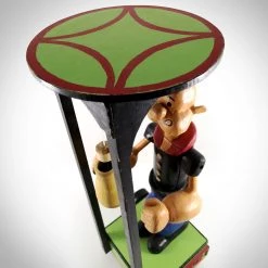 RARE-T Vintage Popeye - Large Mechanical Boxing Motion/Handcrafted Wood Folk Art