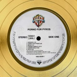 G.R.O. Porno For Pyros - Self-titled Gold LP Limited Signature Edition Studio Licensed Custom Frame Limited Edition Frames