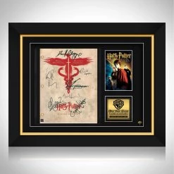 RARE-T Harry Potter Chamber Of Secrets Movie Script Limited Signature Edition Licensed Custom Frame Limited Edition Frames