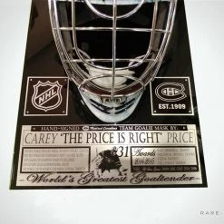 Rare-T Exclusive 'Hand-Signed Carey Price Helmet' Museum Display Sports Memorabilia