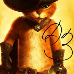 RARE-T Puss In Boots Limited Signature Edition Studio Licensed Photo Custom Frame Limited Edition Frames