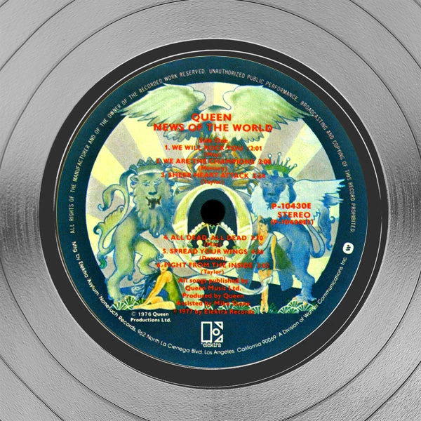 RARE-T Queen News Of The World Platinum LP Limited Signature Edition Studio Licensed Custom Frame Limited Edition Frames 7 RARE-T Queen News Of The World Platinum LP Limited Signature Edition Studio Licensed Custom Frame Limited Edition Frames