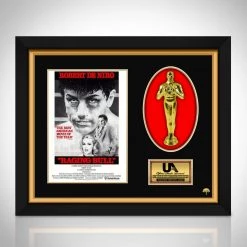 Rare-T Sports Memorabilia Raging Bull - Limited Edition Studio Licensed 24k Gold Plated Oscar Custom Frame