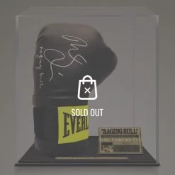 GIAN Signed Memorabilia Raging Bull - Hand-Signed Boxing Glove By Robert De Niro Museum Display