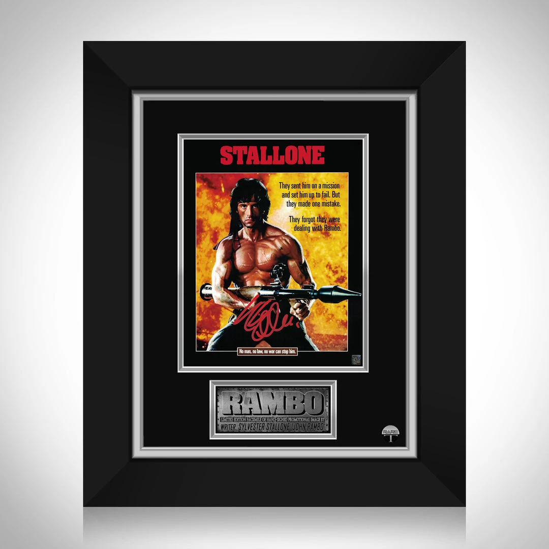 RARE-T Limited Edition Frames Rambo First Blood Part 2 Limited Signature Edition Studio Licensed Photo Custom Frame 1 RARE-T Limited Edition Frames Rambo First Blood Part 2 Limited Signature Edition Studio Licensed Photo Custom Frame