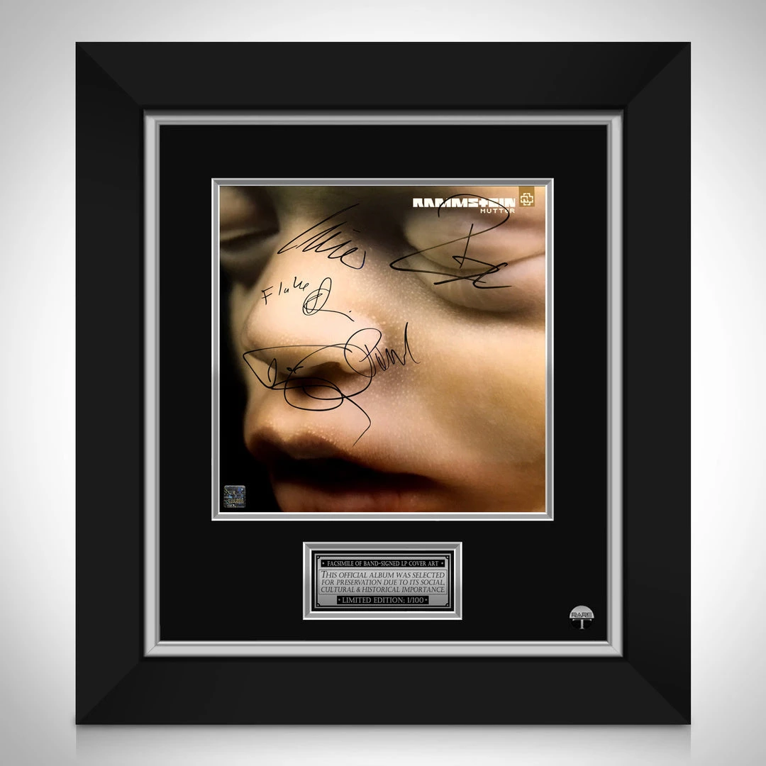 RARE-T Rammstein Mutter LP Cover Limited Signature Edition Studio Licensed Custom Frame 1 RARE-T Rammstein Mutter LP Cover Limited Signature Edition Studio Licensed Custom Frame