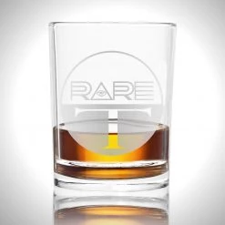 Bullet Ready To Ship! 48 Hour Shipping! Rare-T Shot Glass - Handmade Rare-T Etched Rock Glass Shot Glass