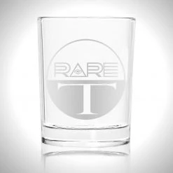 Bullet Ready To Ship! 48 Hour Shipping! Rare-T Shot Glass - Handmade Rare-T Etched Rock Glass Shot Glass