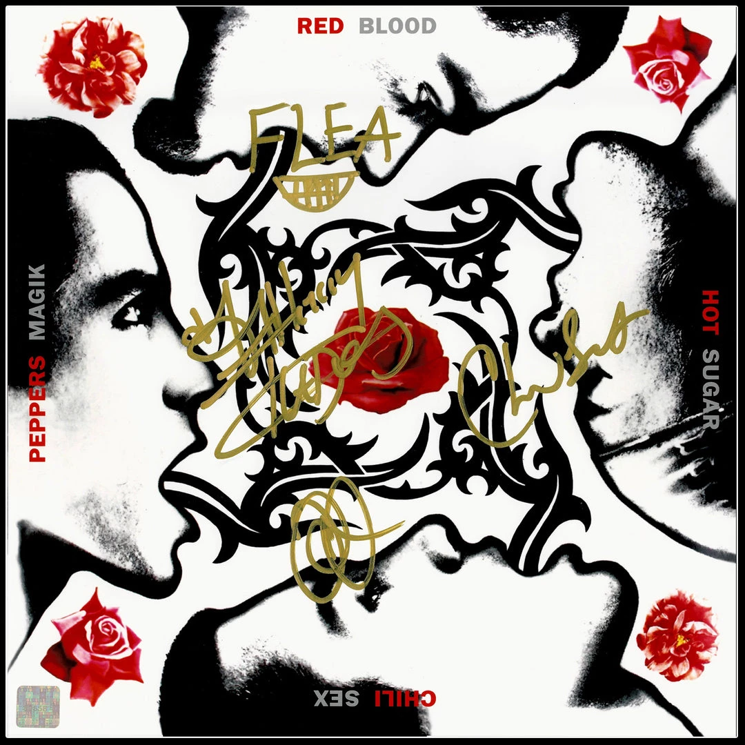 RARE-T Red Hot Chili Peppers Blood Sugar Sex Magik Gold LP Limited Signature Edition Licensed Custom Frame Limited Edition Frames 2 RARE-T Red Hot Chili Peppers Blood Sugar Sex Magik Gold LP Limited Signature Edition Licensed Custom Frame Limited Edition Frames