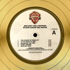 RARE-T Red Hot Chili Peppers Blood Sugar Sex Magik Gold LP Limited Signature Edition Licensed Custom Frame Limited Edition Frames 17 RARE-T Red Hot Chili Peppers Blood Sugar Sex Magik Gold LP Limited Signature Edition Licensed Custom Frame Limited Edition Frames