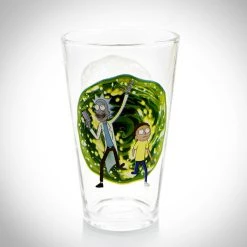 Oracle Ready To Ship! 48 Hour Shipping! Rick And Morty - Rick And Morty Portal Pint Glass