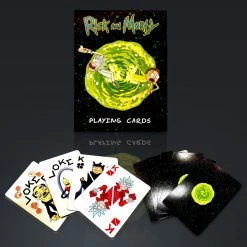Grosnor Rick And Morty- Limited Edition Playing Cards & Elegant Wooden Display Box