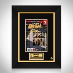 RARE-T Limited Edition Frames Grounded Rocket Raccoon #1 Stan Lee Limited Signature Edition Comic Book Cover Art Custom Frame