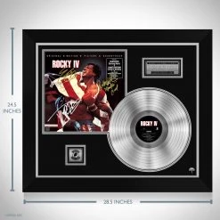 RARE-T Rocky IV Movie Soundtrack Limited Signature Edition Studio Licensed Platinum LP Custom Frame Sports Memorabilia