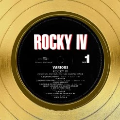 RARE-T Rocky IV Movie Soundtrack Limited Signature Edition Studio Licensed Gold LP Custom Frame Sports Memorabilia 16 RARE-T Rocky IV Movie Soundtrack Limited Signature Edition Studio Licensed Gold LP Custom Frame Sports Memorabilia