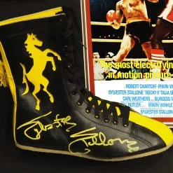 PPC Rocky - Psa/Dna Certified Hand-Signed Boxing Boot By Sylvester Stallone Custom Frame B