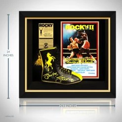 PPC Rocky - Psa/Dna Certified Hand-Signed Boxing Boot By Sylvester Stallone Custom Frame B