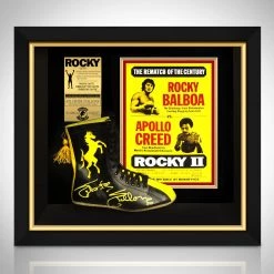 PPC Rocky - Psa/Dna Certified Hand-Signed Boxing Boot By Sylvester Stallone Custom Frame Signed Memorabilia