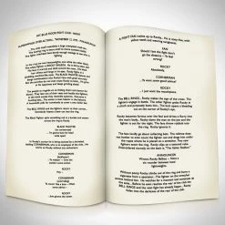 RARE-T Rocky Movie Script Limited Signature Edition Studio Licensed Custom Frame