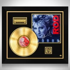 Rare-T Limited Edition Frames Rod Stewart Camouflage Limited Signature Edition Studio Licensed Gold LP Custom Frame