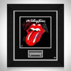 RARE-T Limited Edition Frames The Rolling Stones Classic Tongue LP Cover Limited Signature Edition Licensed Custom Frame