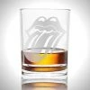 Bullet Ready To Ship! 48 Hour Shipping! Rolling Stones Shot Glass - Handmade Rolling Stones Etched Rock Glass Shot Glass