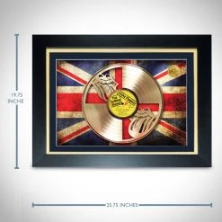 Rare-T The Rolling Stones 'Sticky Fingers' Limited Edition Studio Licensed Laser Cut Gold Lp Custom Frame