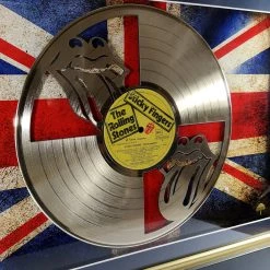 Rare-T The Rolling Stones 'Sticky Fingers' Limited Edition Studio Licensed Laser Cut Gold Lp Custom Frame