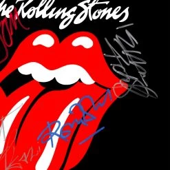 RARE-T Limited Edition Frames The Rolling Stones Classic Tongue LP Cover Limited Signature Edition Licensed Custom Frame