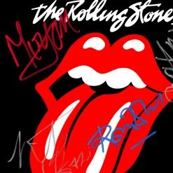 RARE-T Limited Edition Frames The Rolling Stones Classic Tongue LP Cover Limited Signature Edition Licensed Custom Frame