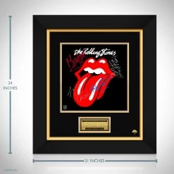RARE-T Limited Edition Frames The Rolling Stones Classic Tongue LP Cover Limited Signature Edition Licensed Custom Frame