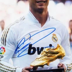 RARE-T Sports Memorabilia Christiano Ronaldo Golden Shoe Photo Limited Signature Edition Studio Licensed Custom Frame
