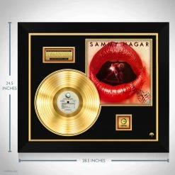 RARE-T Limited Edition Frames Sammy Hagar Three Lock Box Gold LP Limited Signature Edition Studio Licensed Custom Frame