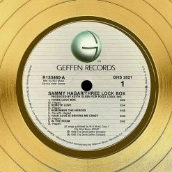 RARE-T Limited Edition Frames Sammy Hagar Three Lock Box Gold LP Limited Signature Edition Studio Licensed Custom Frame